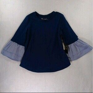 DG2 Blouse Women's Size XL Blue White New *